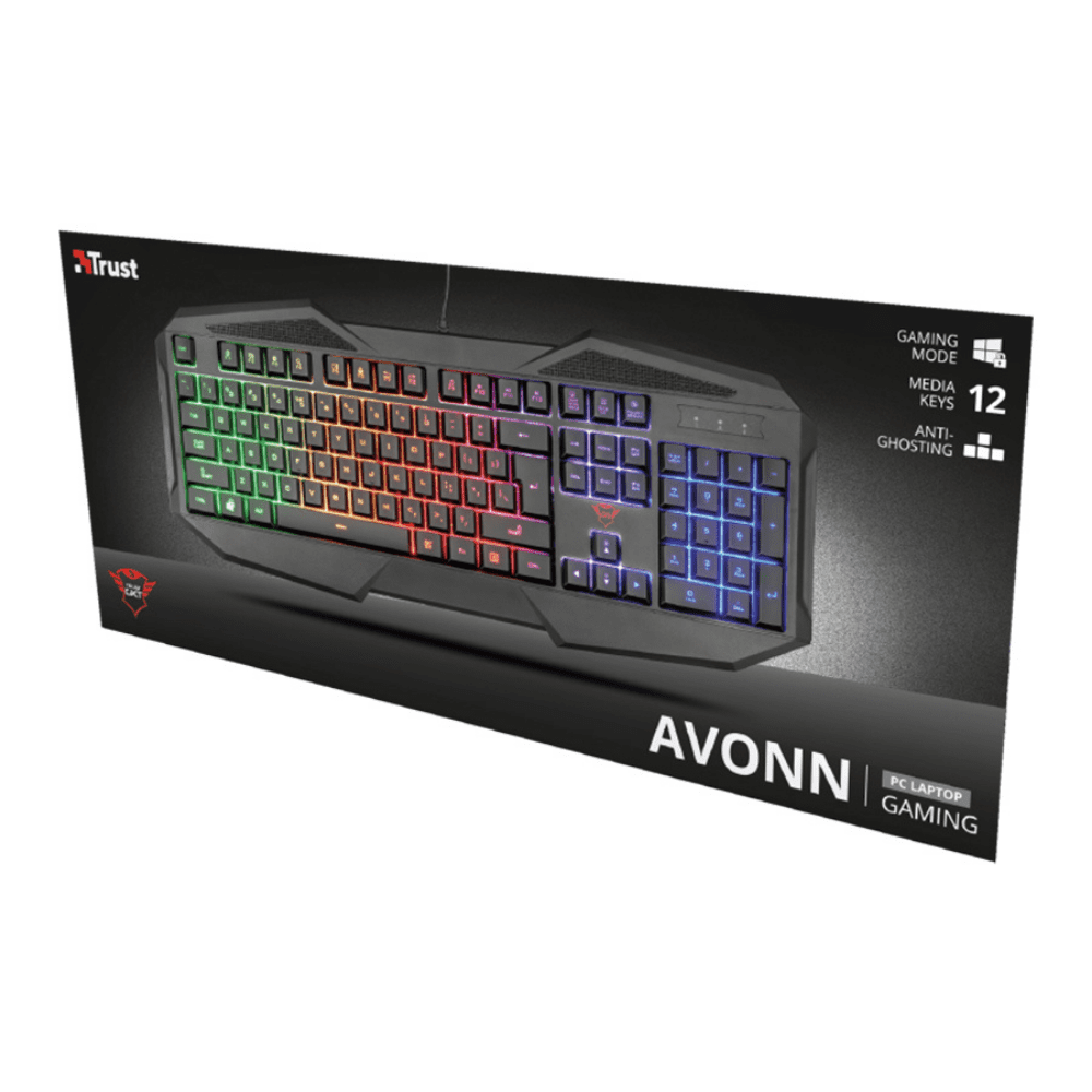 Teclado TRUST GXT 830-RW Avonn RGB, USB.