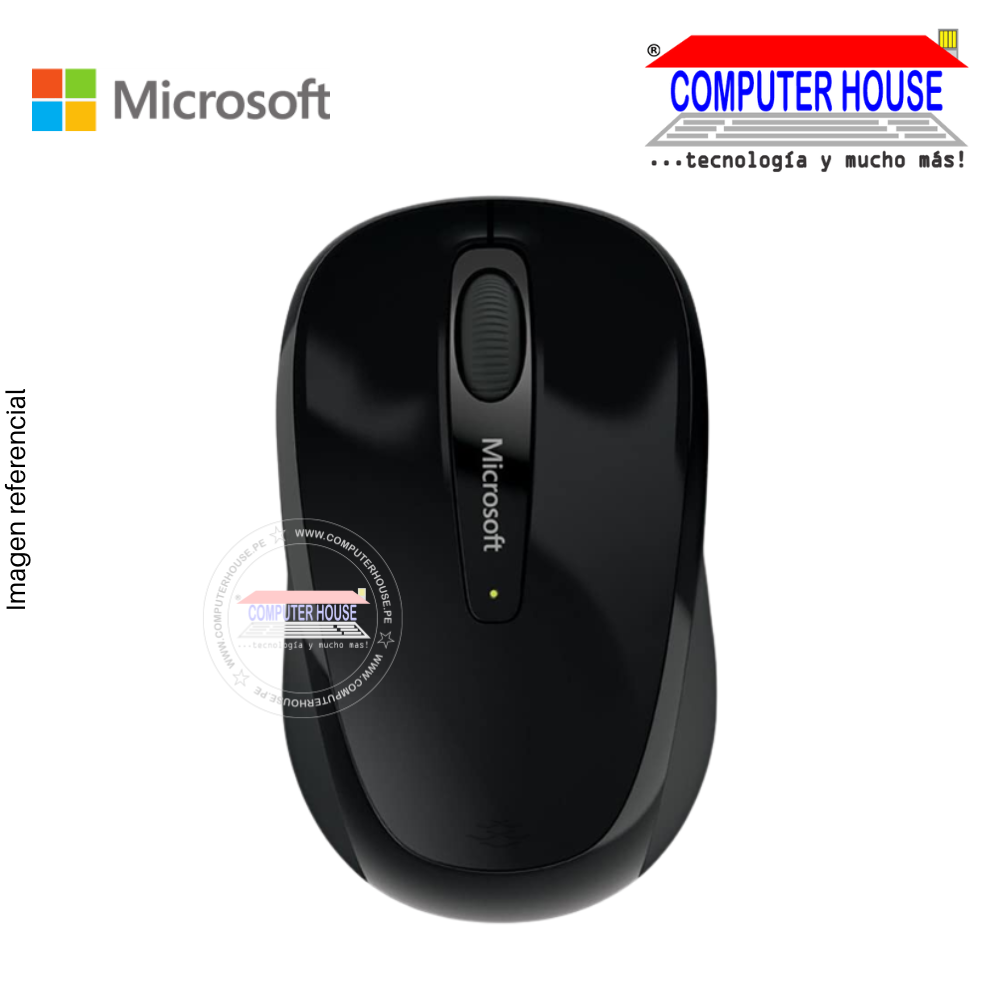 MICROSOFT Mouse inalámbrico WRLS MOB 3500 NEGRO conexión USB.