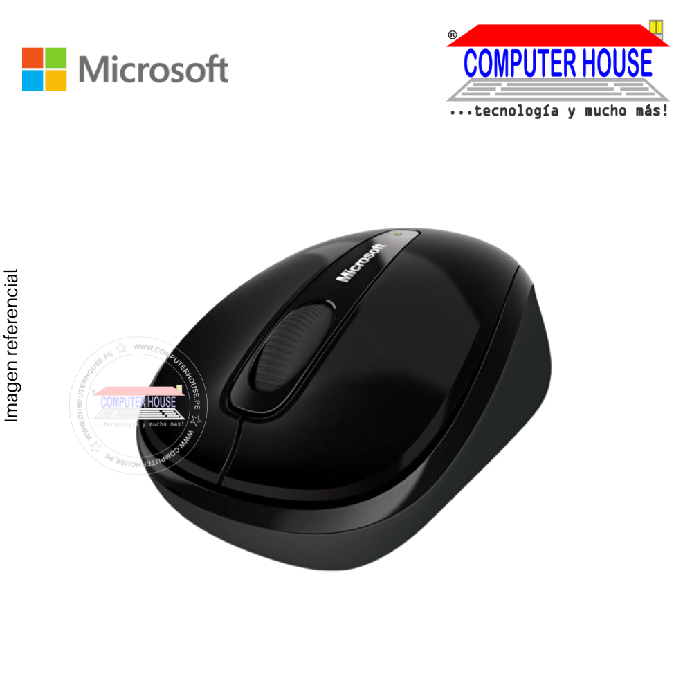 MICROSOFT Mouse inalámbrico WRLS MOB 3500 NEGRO conexión USB.