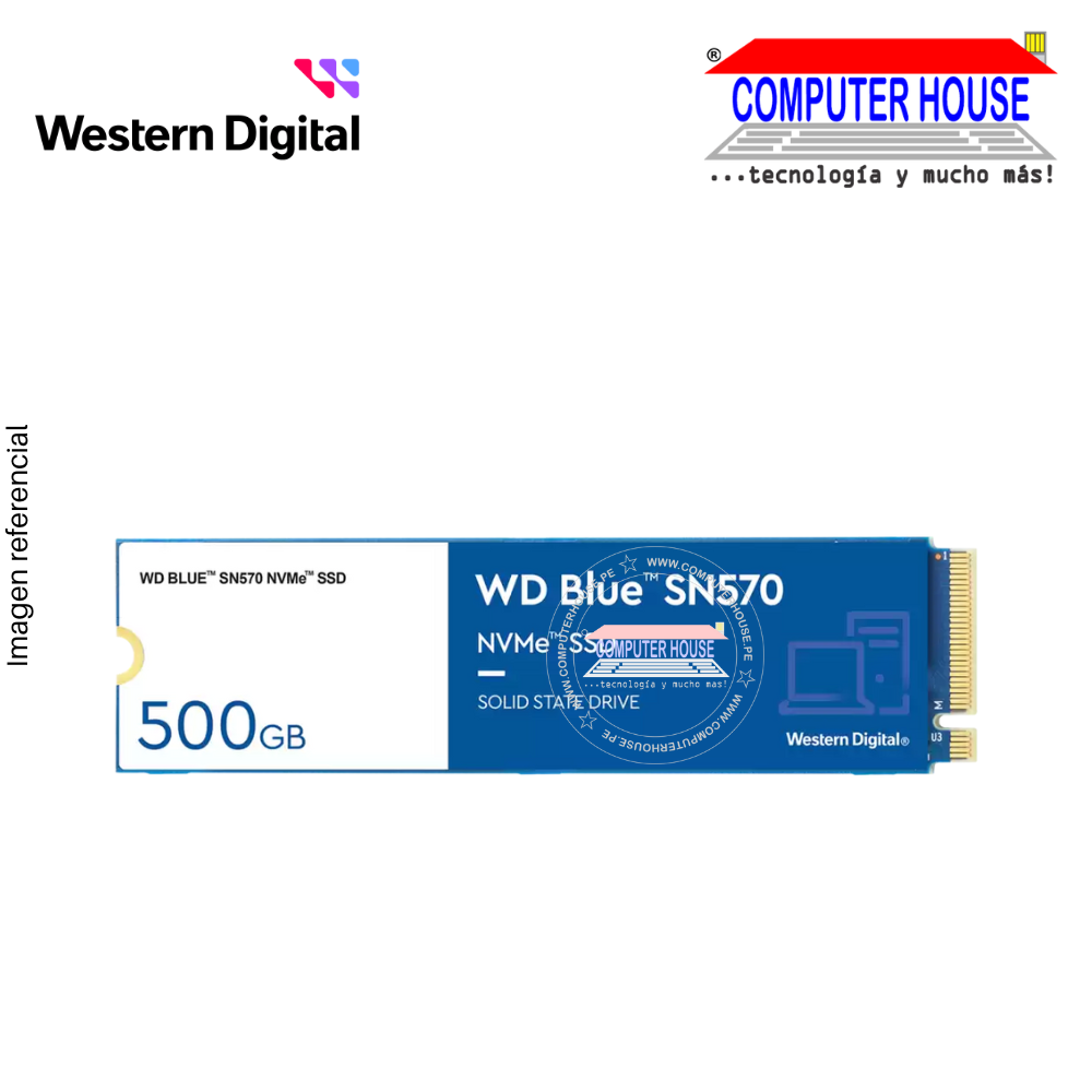 Disco Sólido 500GB WESTERNDIGITAL M.2 NVMe PCIe SN580 (4000/3600 MB/s, máximo)