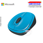 MICROSOFT WRLS MOB 3500 Wireless Mouse, LIGHT BLUE, USB Receiver.