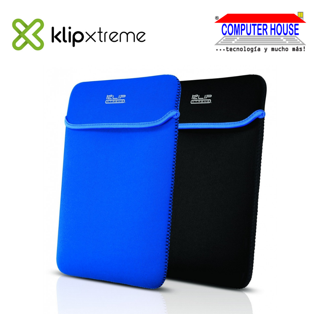 KLIP XTREME Kolours KNS-214BL Laptop sleeve reversible up to 14.1" without closure. 