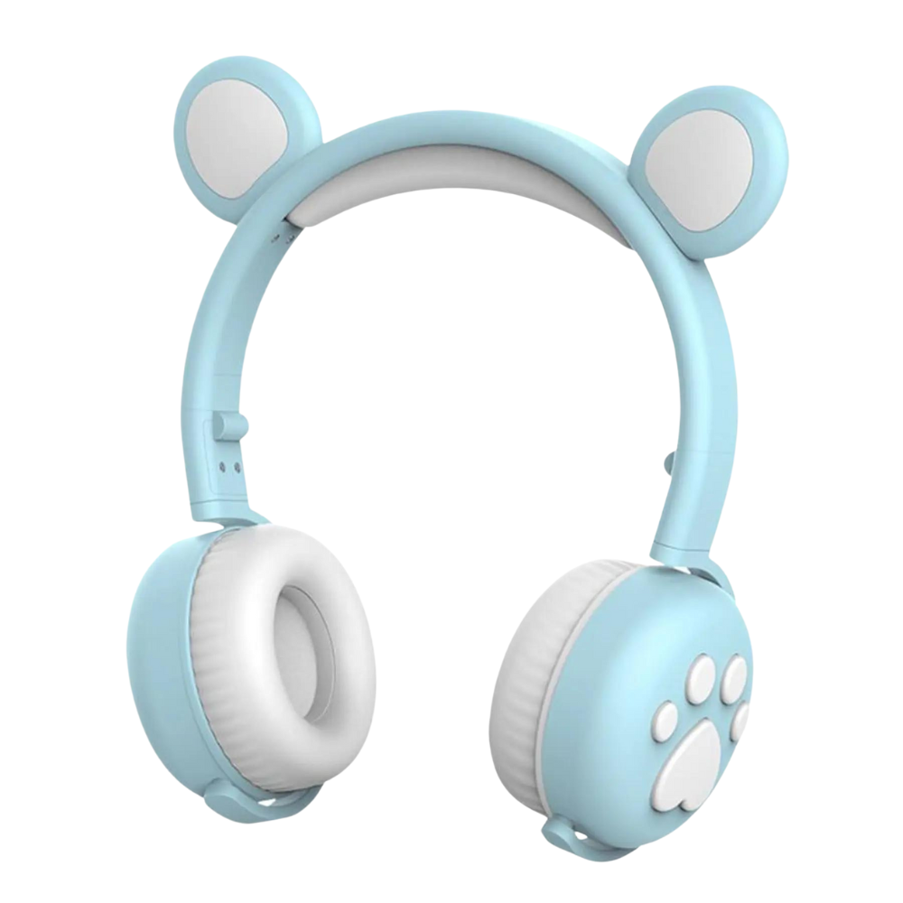 BK5 Wireless Bluetooth Headphones, Bear Design, RGB.