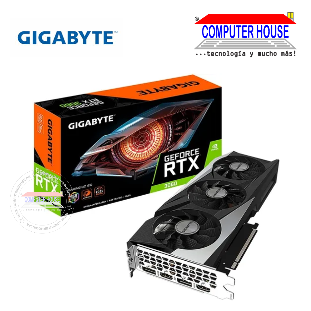 Tarjeta de Video GIGABYTE Nvidia Geforce RTX 3060 GAMING OC 12GB GDDR6 HDMI/DisplayPort