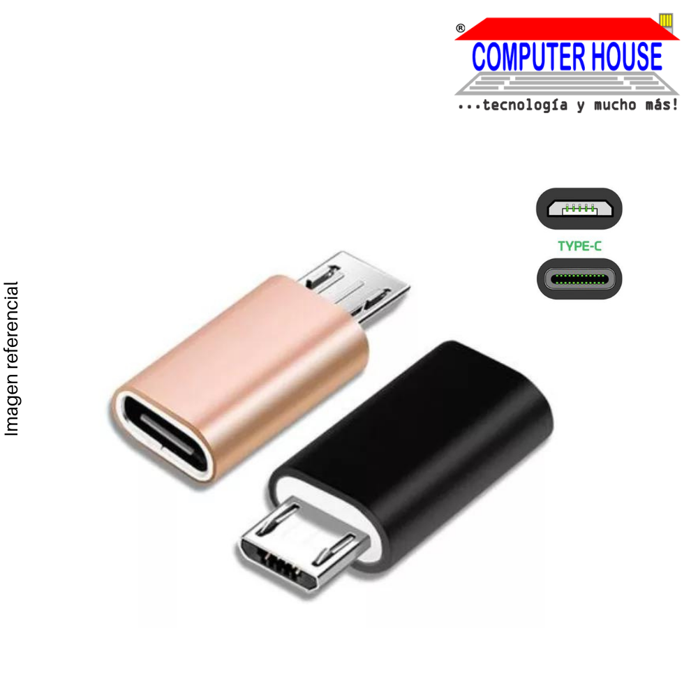 Adaptador OTG USB Tipo C a Micro USB(V8) – COMPUTER HOUSE