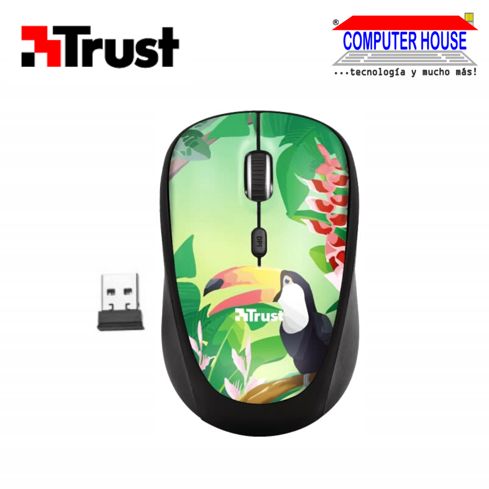 TRUST YVI Mouse inalámbrico WIRELESS MOUSE - TOUCAN conexión USB.
