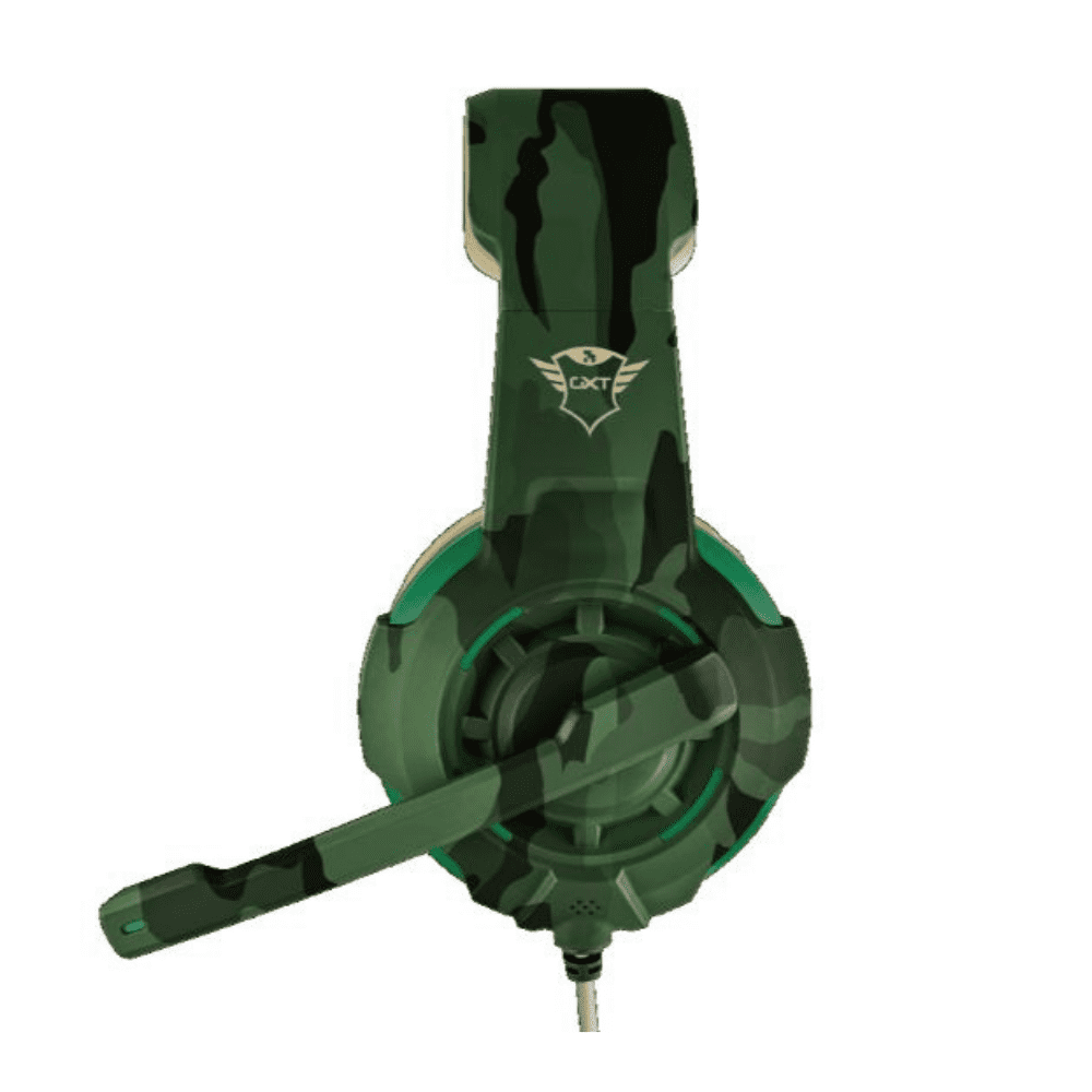 Audífono alámbrico TRUST Radius GXT310C, Jungle Camo, Jack 3.5mm, PC/Laptop.