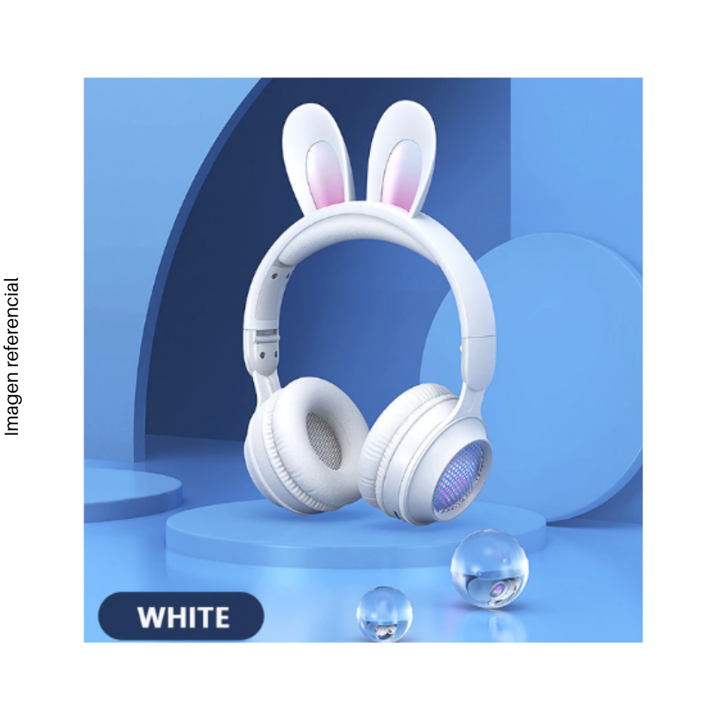 Audífono Inalámbrico Bluetooth KE-01, diseño orejas de Conejo.
