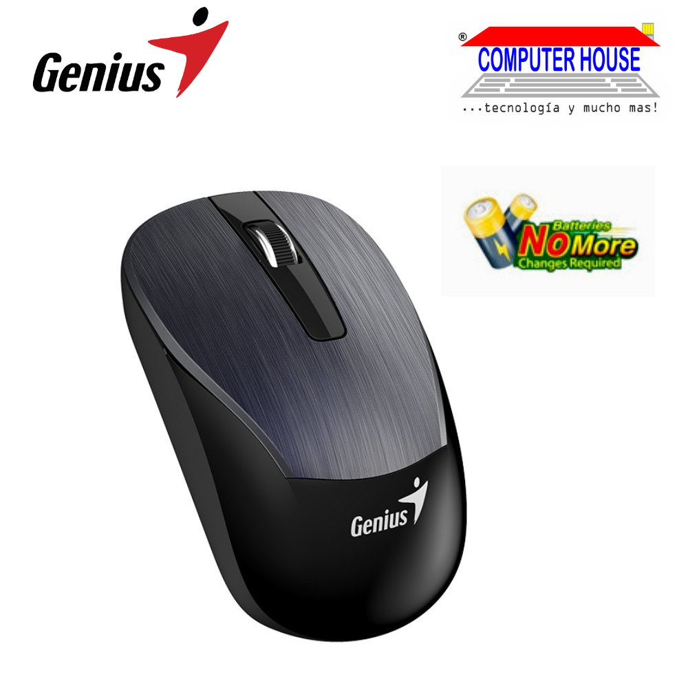 GENIUS ECO-8015 Blueeye Wireless Mouse with Rechargeable Battery, USB Receiver.