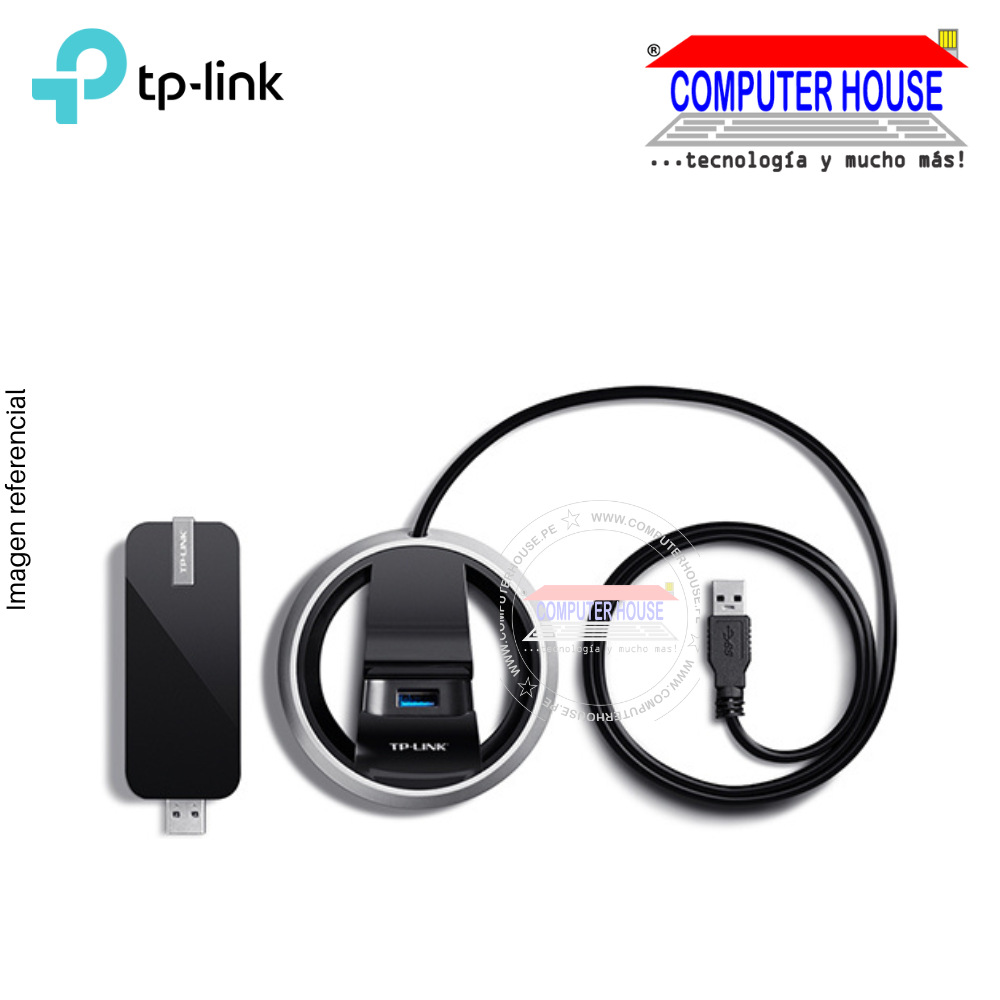 Receptor USB Wi-Fi TP-LINK Archer T9UH, Doble banda AC1900 (2.4Ghz 600Mbps, 5Ghz 1300Mbps)