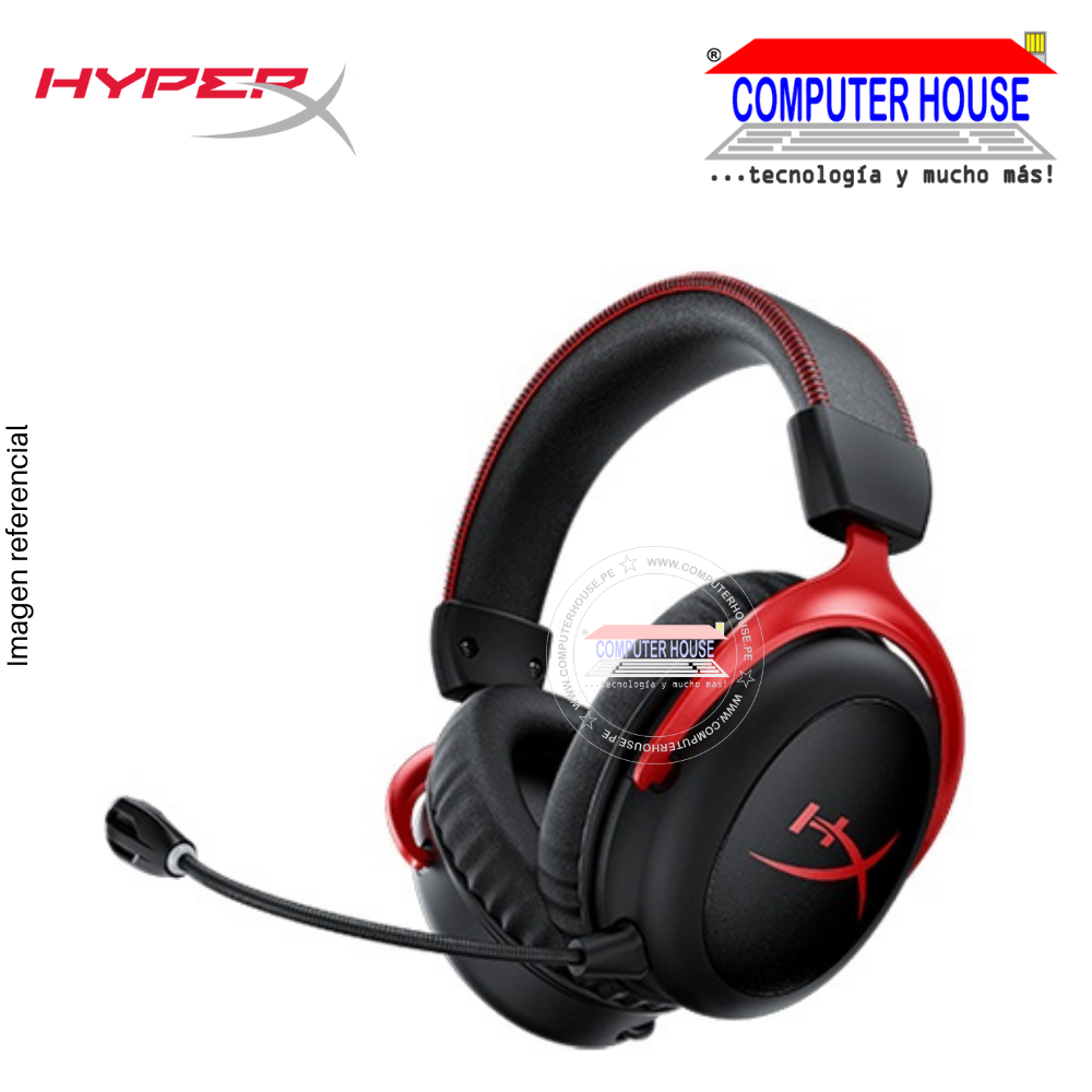 Audífono HYPERX Cloud II, PC/PS4/Xbox One/Mobile, Rojo Gamer alámbrico  (KHX-HSCP-RD)