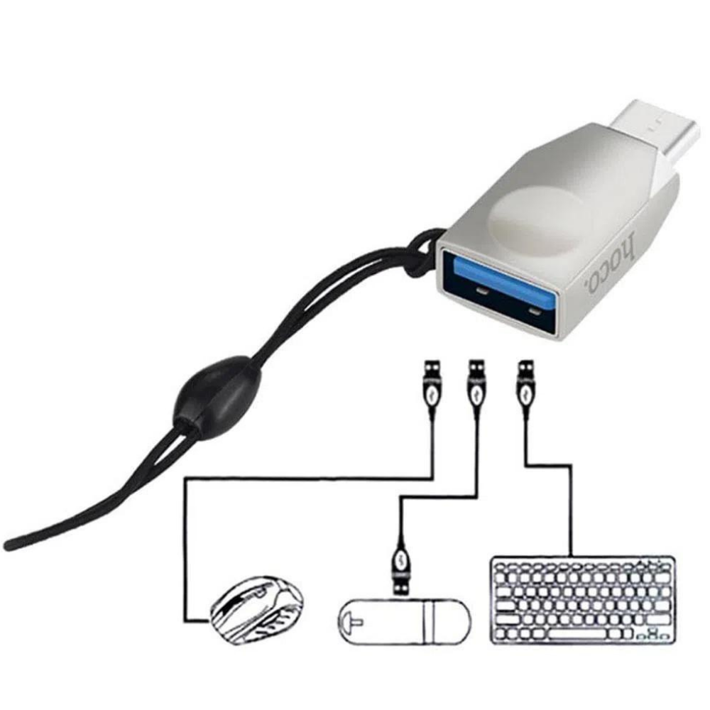 Adaptador OTG HOCO USB 3.0 a conexión USB Tipo C