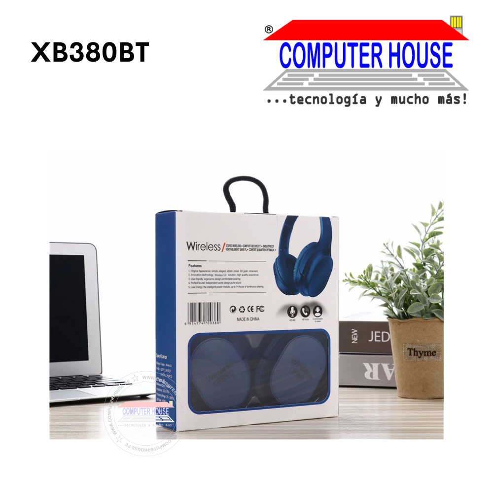 Audífonos BLUETOOTH XB380BT SPORTS, Wireless Enjoy, COLORES
