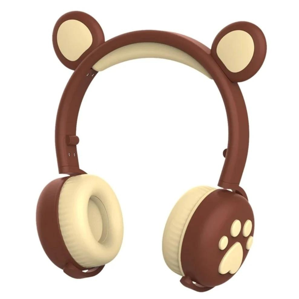 BK5 Wireless Bluetooth Headphones, Bear Design, RGB.