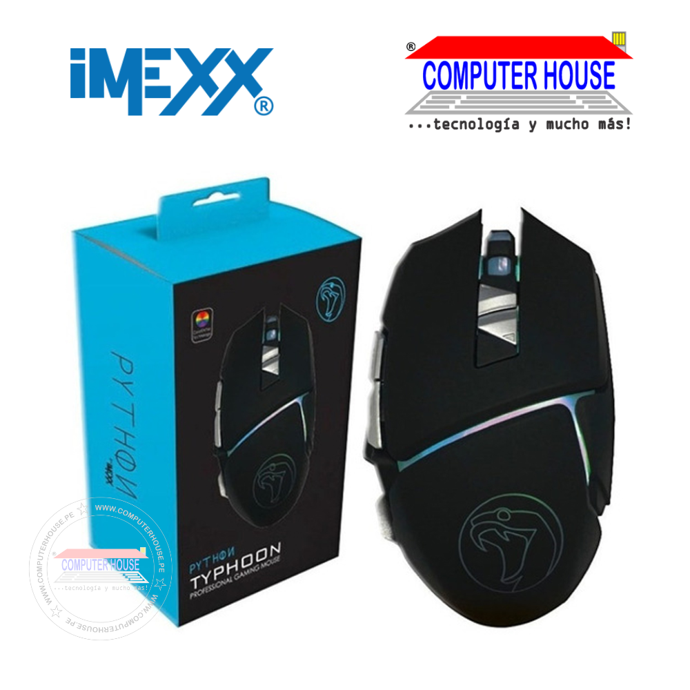 IMEXX Mouse alámbrico Gaming PYTHON TYPHOON conexión USB.