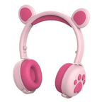Audífono Inalámbrico Bluetooth BK5, diseño Oso, RGB.