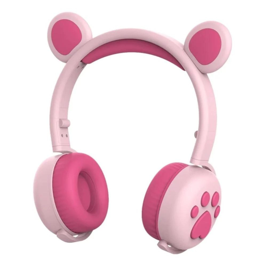 BK5 Wireless Bluetooth Headphones, Bear Design, RGB.
