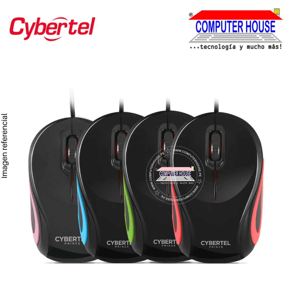 CYBERTEL Mouse alámbrico PRINCE M230 conexión USB.