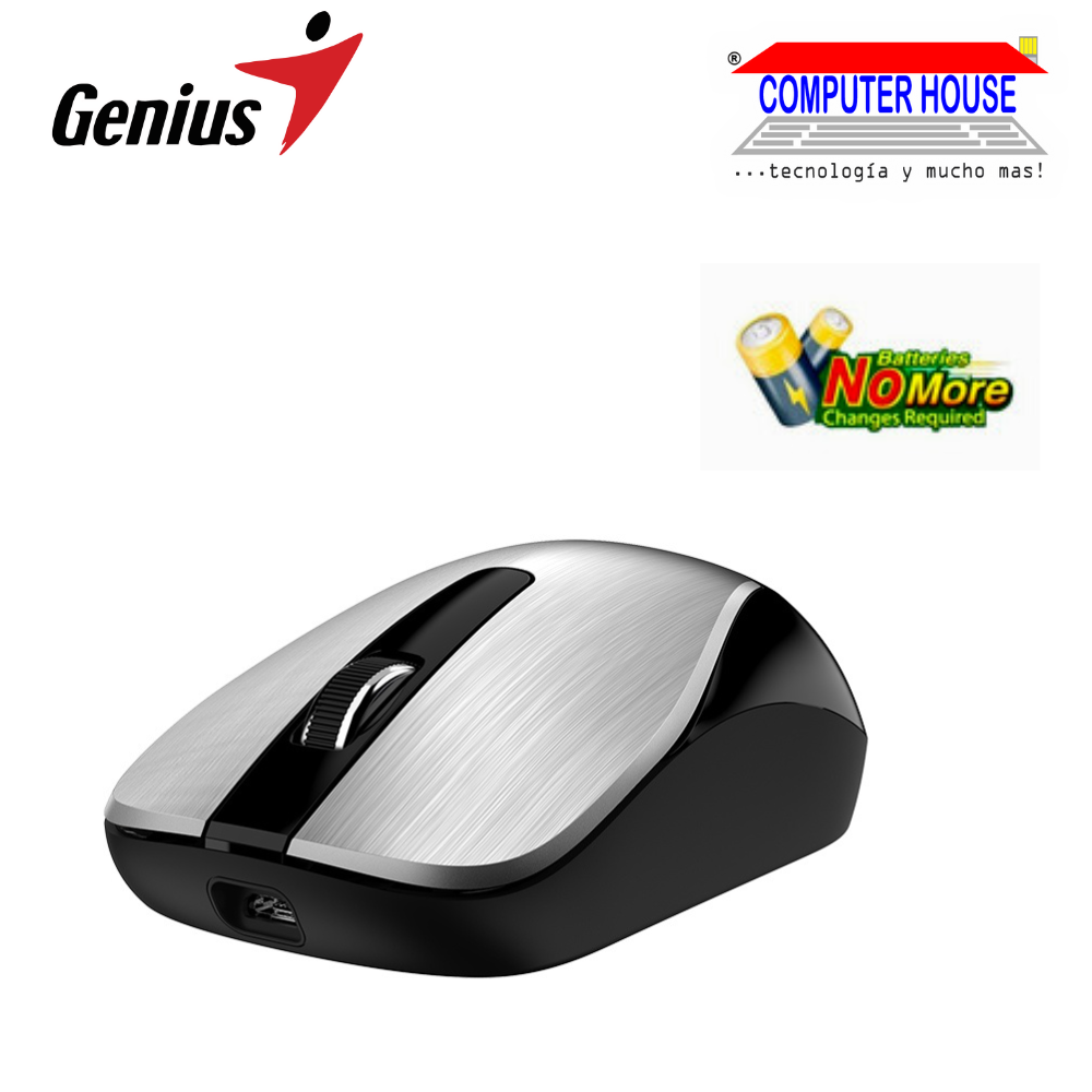 GENIUS ECO-8015 Blueeye Wireless Mouse with Rechargeable Battery, USB Receiver.