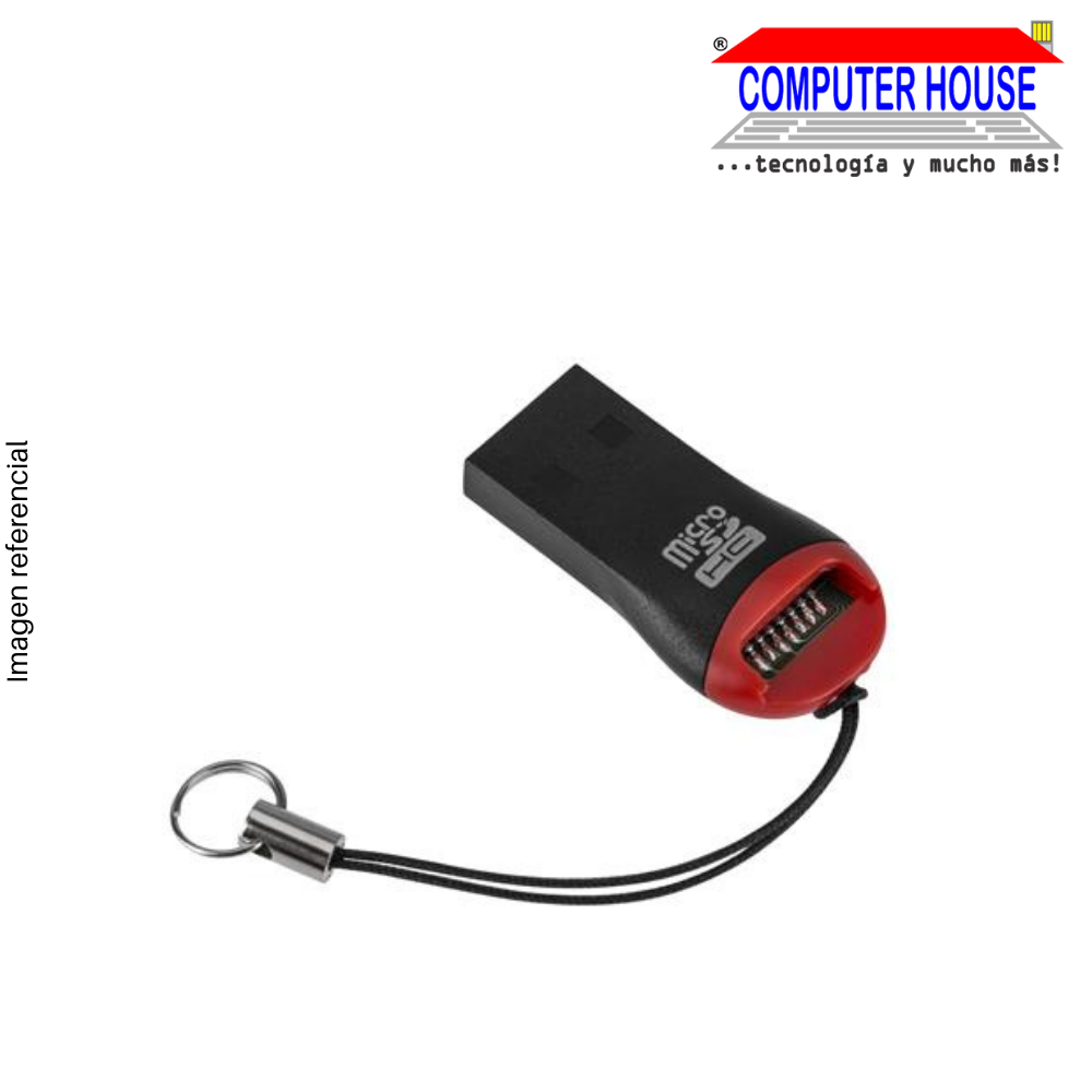 Adaptador Micro SD a USB negro, card reader, lector de memoria SD.