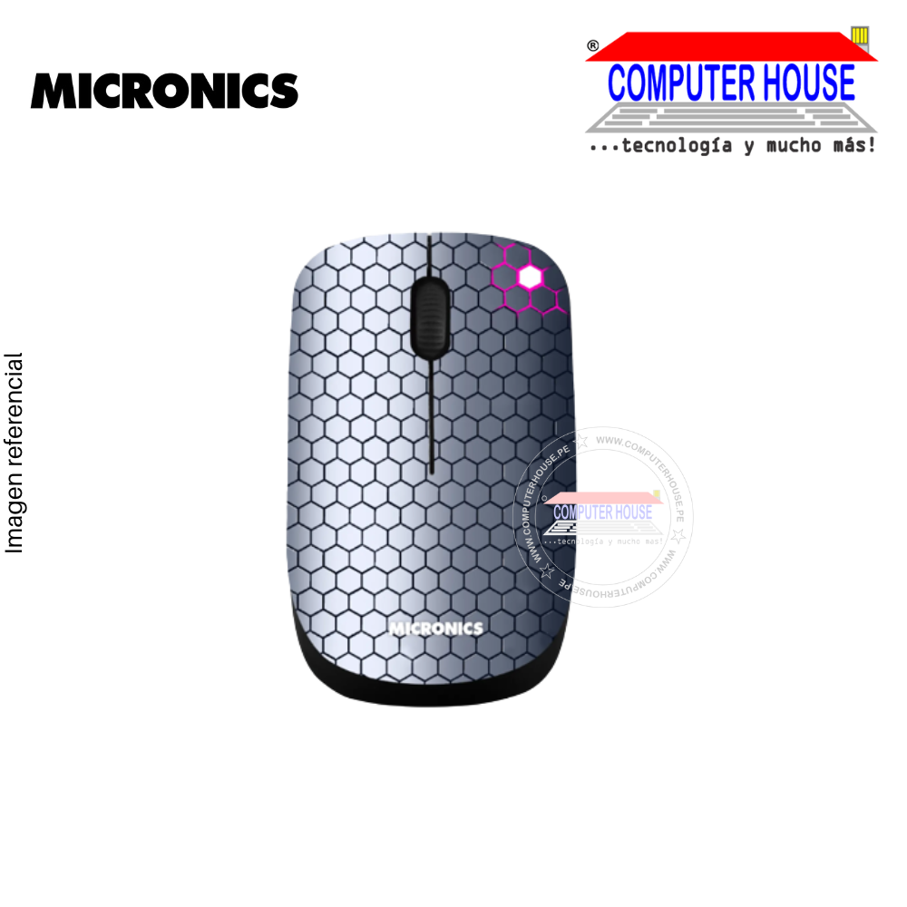 MICRONICS Mouse inalámbrico HEXAGON MIC M727 conexión USB.