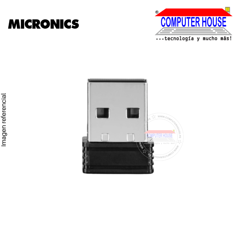 Mouse Inalámbrico Micronics HEXAGON MIC-M727, Receptor USB.