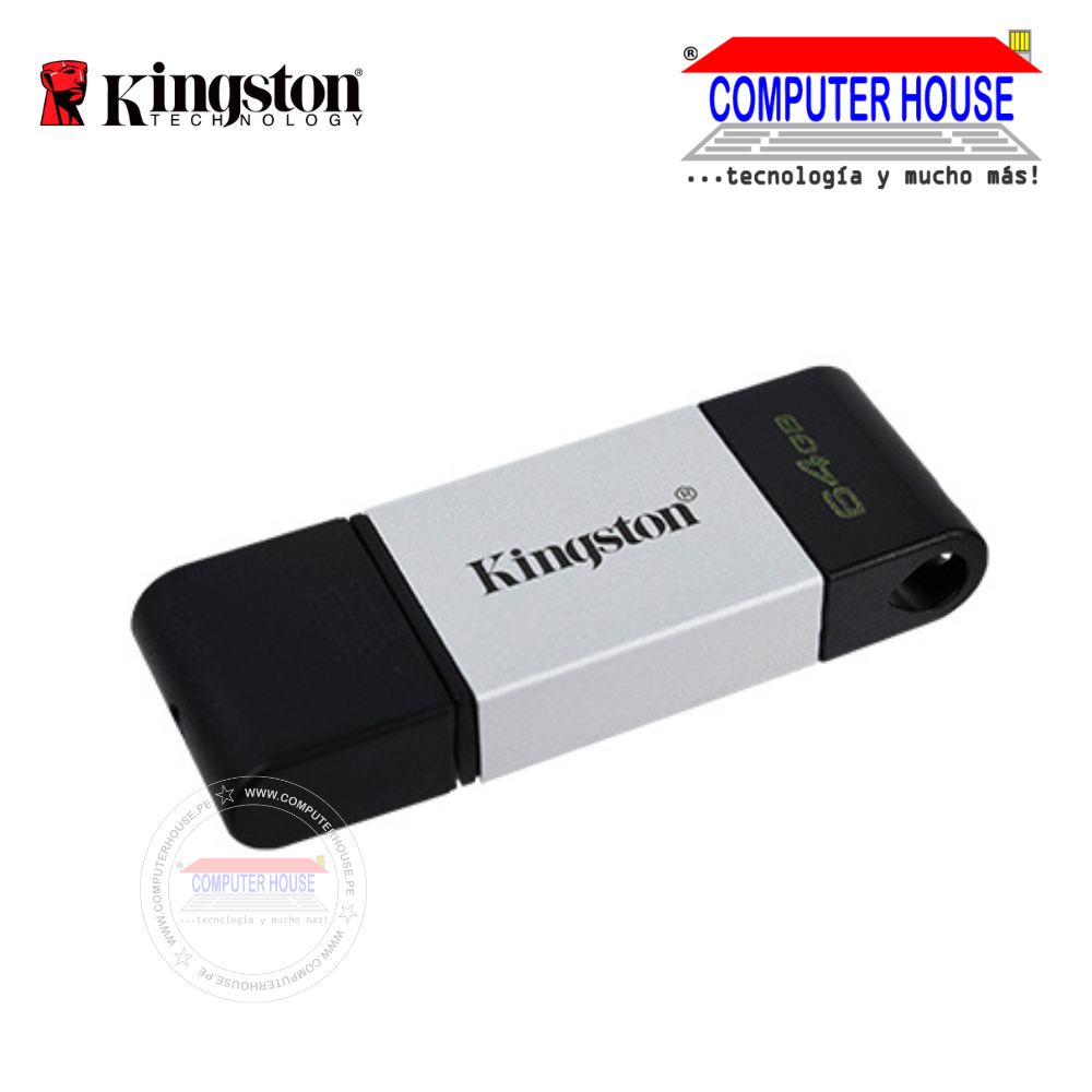 Memoria USB KINGSTON 64GB, DataTraveler 80, USB-C 3.2 Gen1, (DT80/64GB)