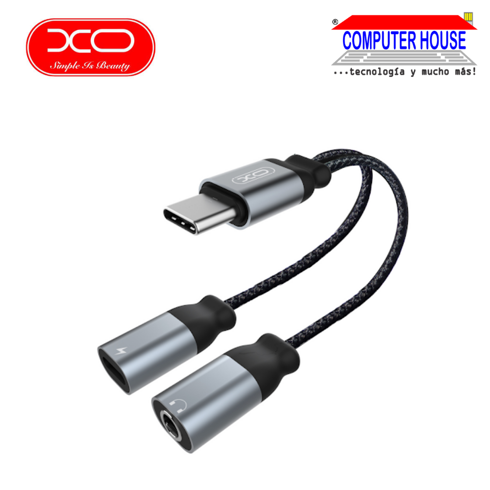Adaptador XO Plug/Jack 3.5mm Hembra + Tipo C Hembra a conexión Tipo C (XO-NB-R160B)