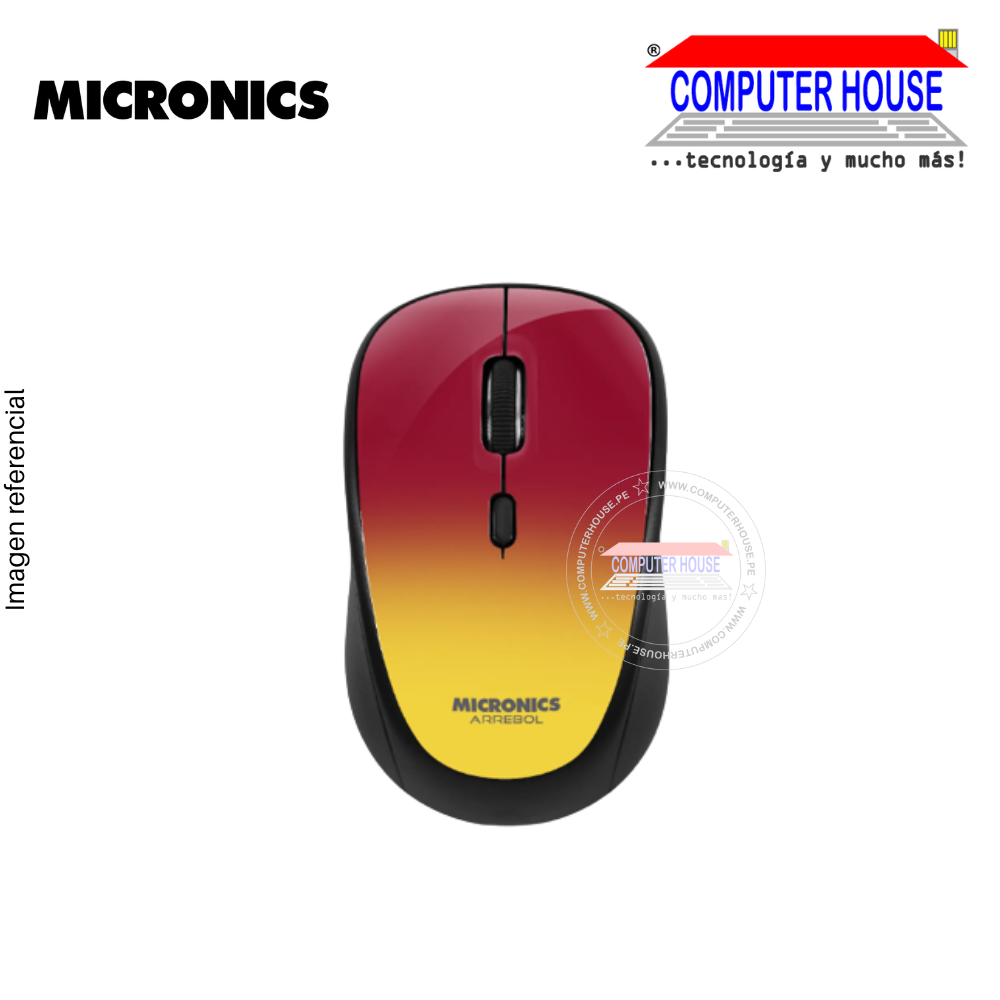 MICRONICS Mouse inalámbrico ARREBOL MIC M724 conexión USB.