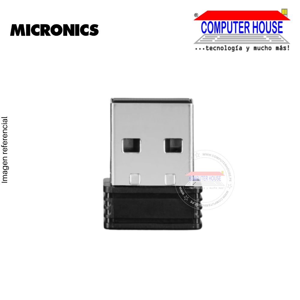 Mouse Inalámbrico Micronics Arrebol MIC-M724, Receptor USB.