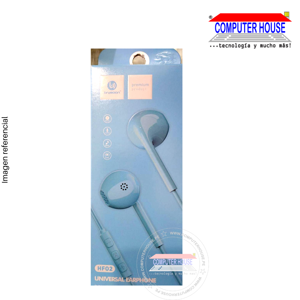 Audífono alámbrico BRYSOON HF02 azul