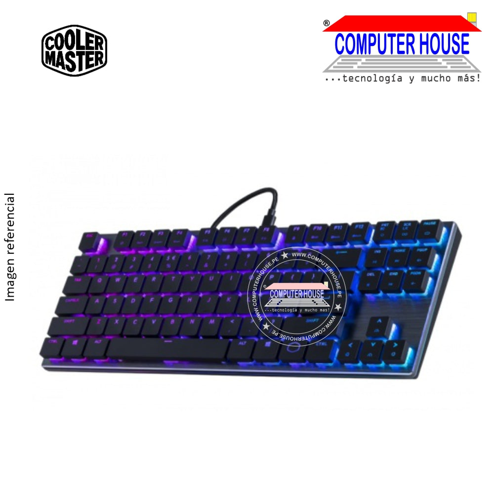 Teclado Mecánico COOLER MASTER SK630, Switch Cherry MX RGB Low Profile, 80%, Iluminación RGB, Alámbrico USB.