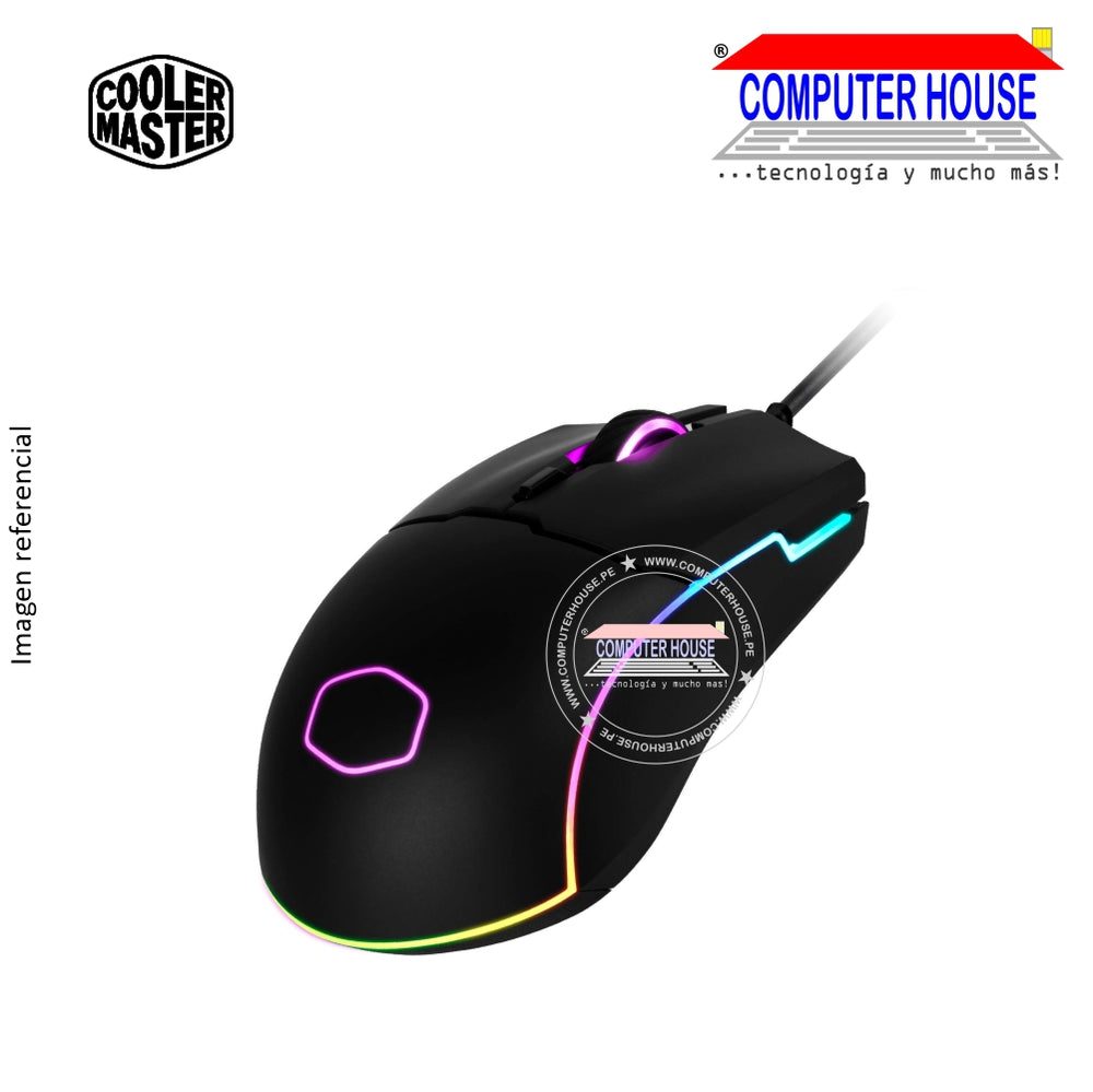 COOLER MASTER Mouse alámbrico gamer CM110 conexión USB.