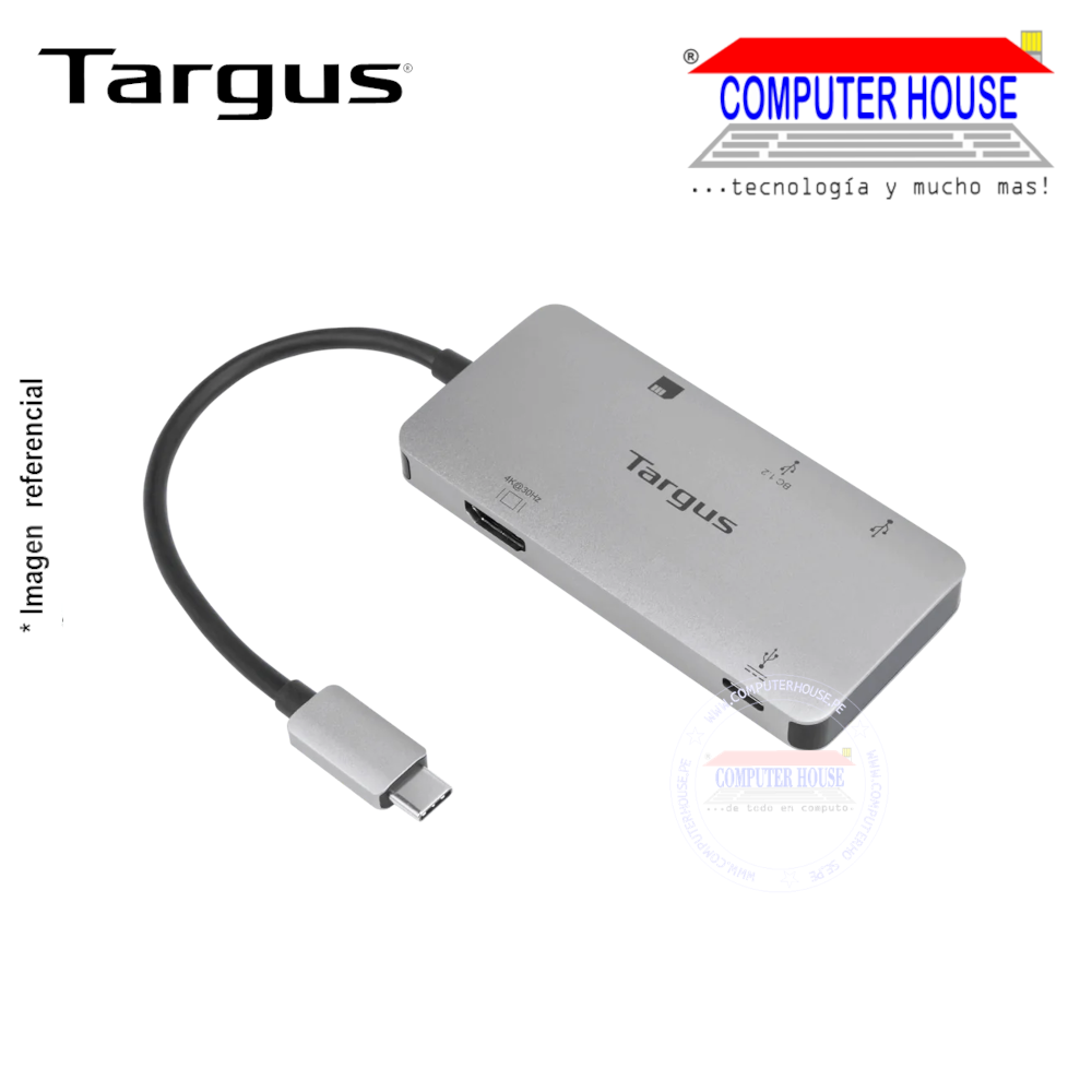 Adaptador TARGUS USB-C Multi-Port HDMI/Card Reader/USB 100W PD (ACA953USZ)