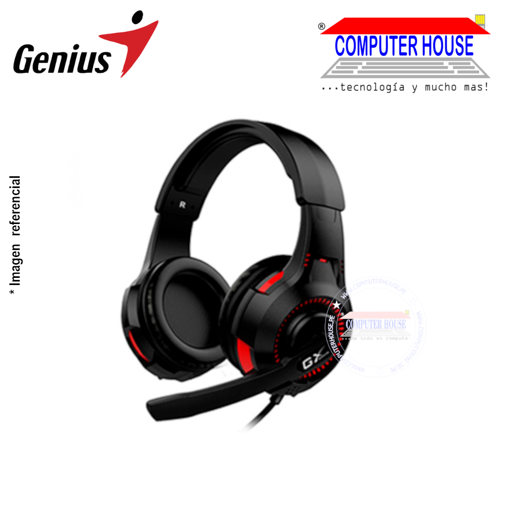 GENIUS HS-G600V Gaming Headphones with Microphone Vibration Black (31710015400) 