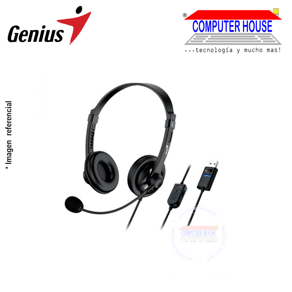 GENIUS Wired Headphone GENIUS HS-230U USB Black (31710021400) 