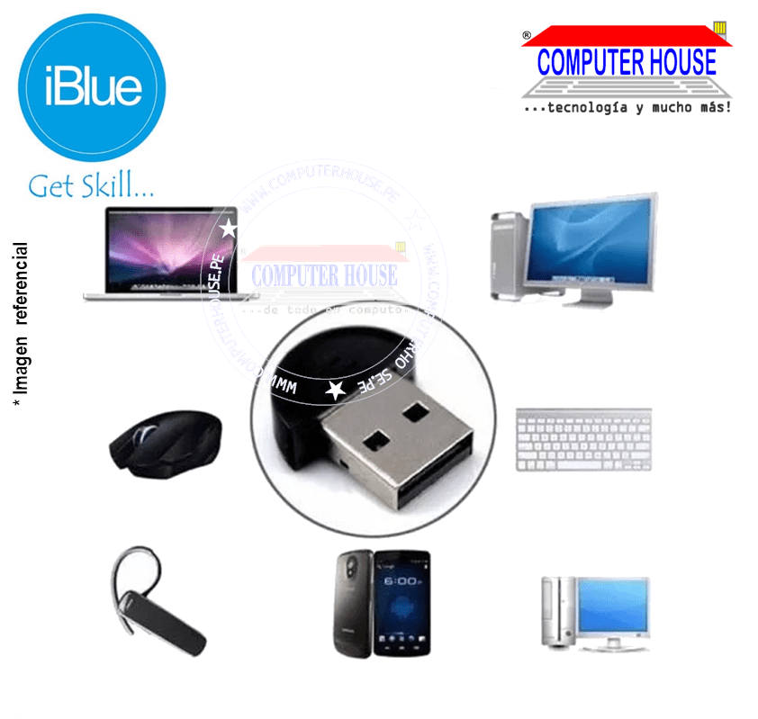 Adaptador Bluetooth IBLUE USB 5.0 Nano