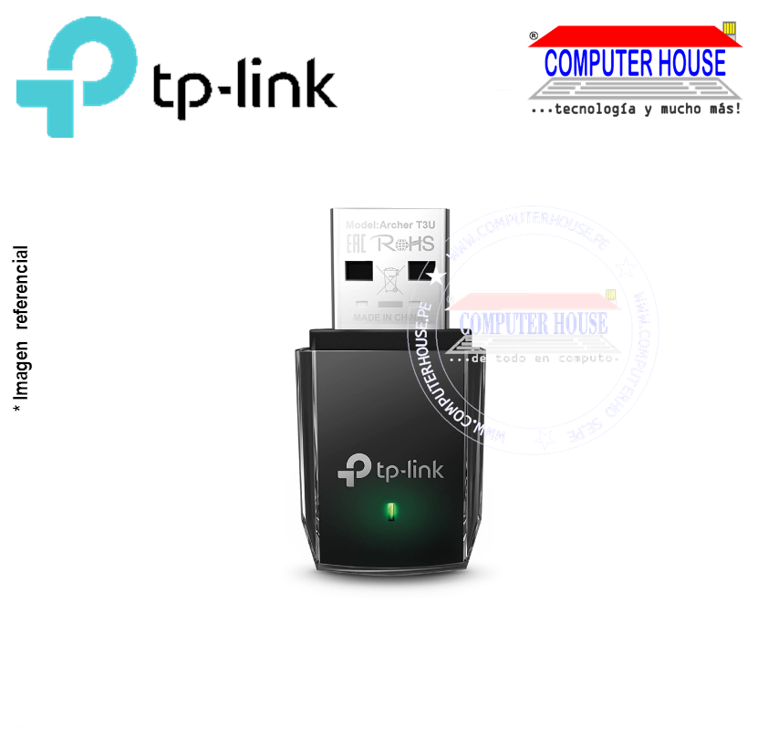 Adaptador WIFI USB TP-LINK Archer T3U mini, MU-MIMO AC1300
