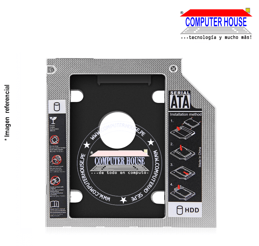 Caddy Slim 9.5mm, adaptador para disco de Laptop.