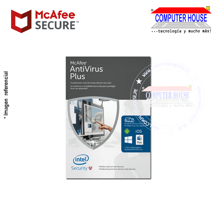 Antivirus MCAFEE Plus 1 PC Protección 1 Año