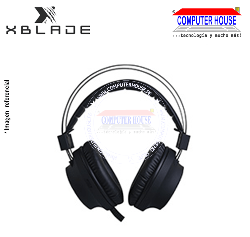 Audífono Alámbrico XBLADE Mordax, iluminación multicolor + micrófono (GXB-HG8750) incorporado