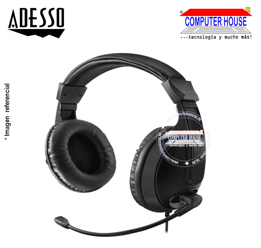 Audífono/Micrófono ADESSO Stereo Stream H5U USB