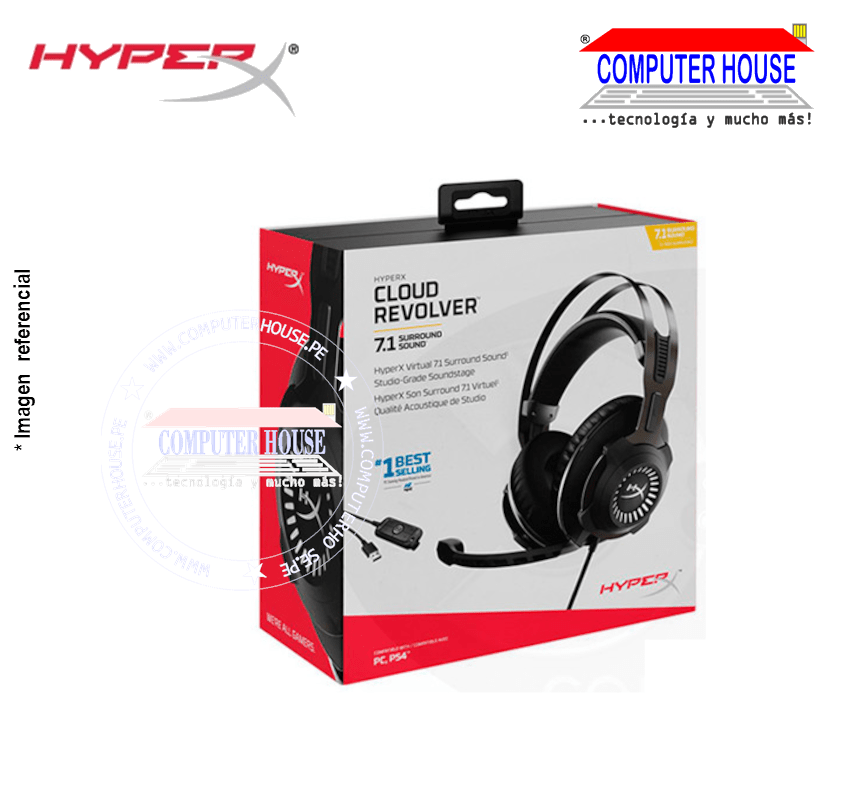 HYPERX Cloud Revolver 7.1 Wired Gaming Headphones, for PC/PS4.