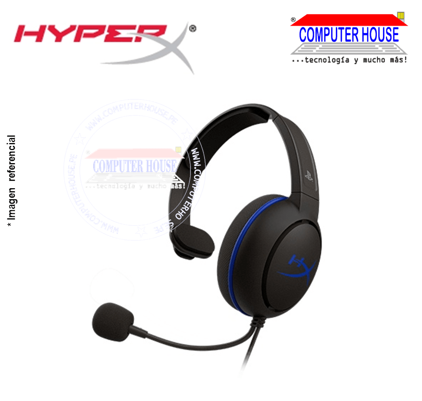 HYPERX Cloud Chat Headset Wired Gamer Headphones, for PS4.
