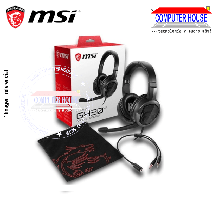 MSI Immerse GH30 V2 Wired Gaming Headset.