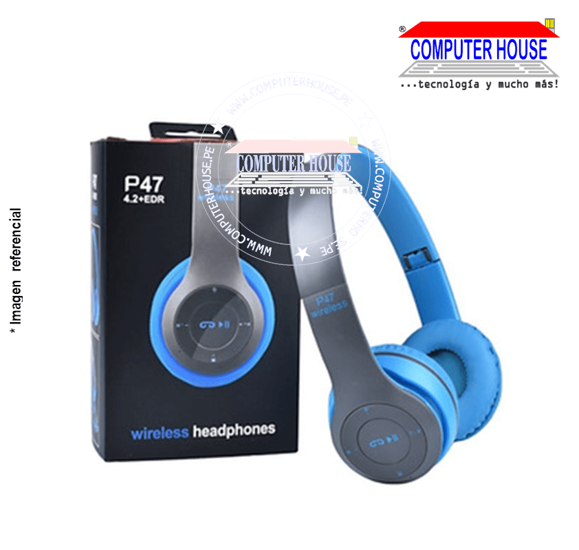 Aud fonos BLUETOOTH P47 COLORES COMPUTER HOUSE