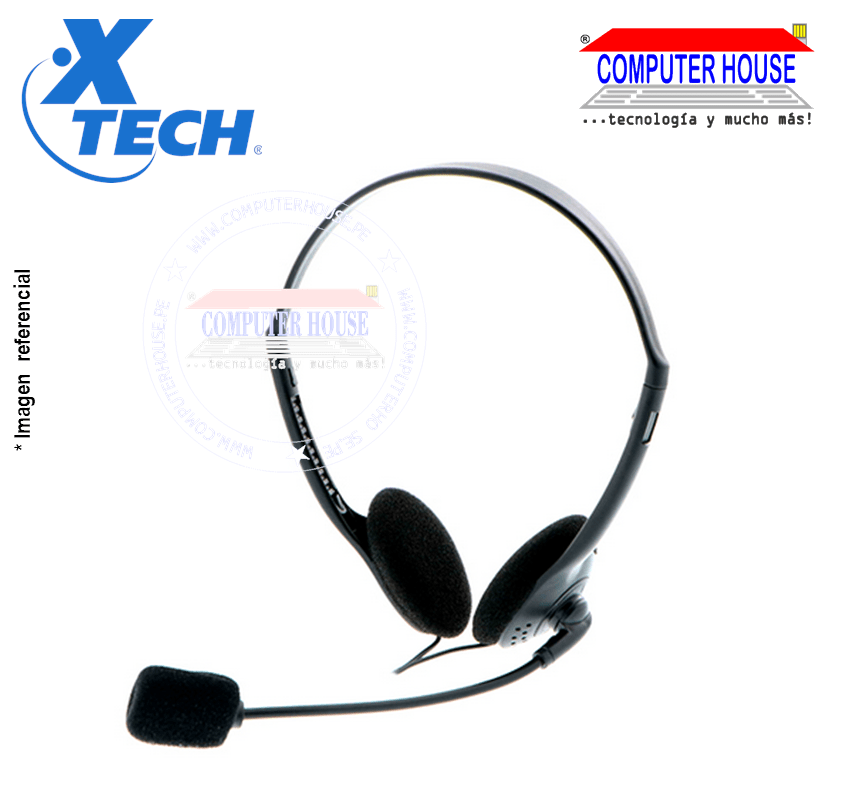 Audífono par PC XTECH XTS220 + micrófono incorporado