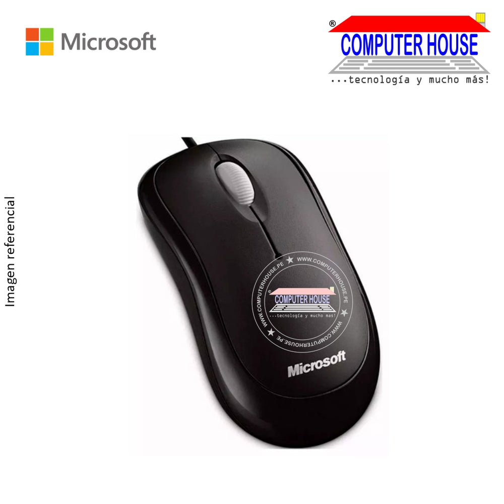 MICROSOFT Mouse alámbrico Basic Optical (P58-00021/P58-00061) conexión USB.