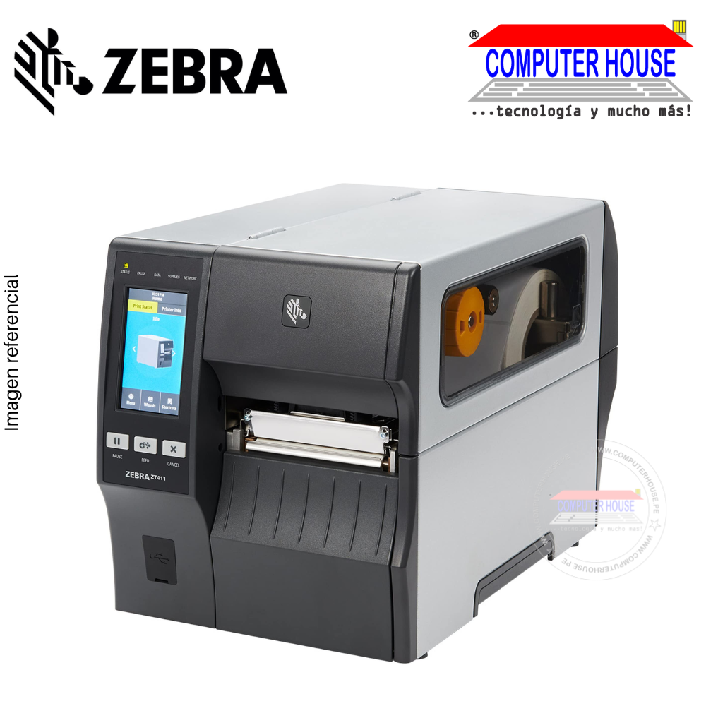 Impresora ZEBRA Ticketera Térmica ZT411 Conexion Serial, Ethernet, Bluetooth y USB (ZT41142-T01000OZ)