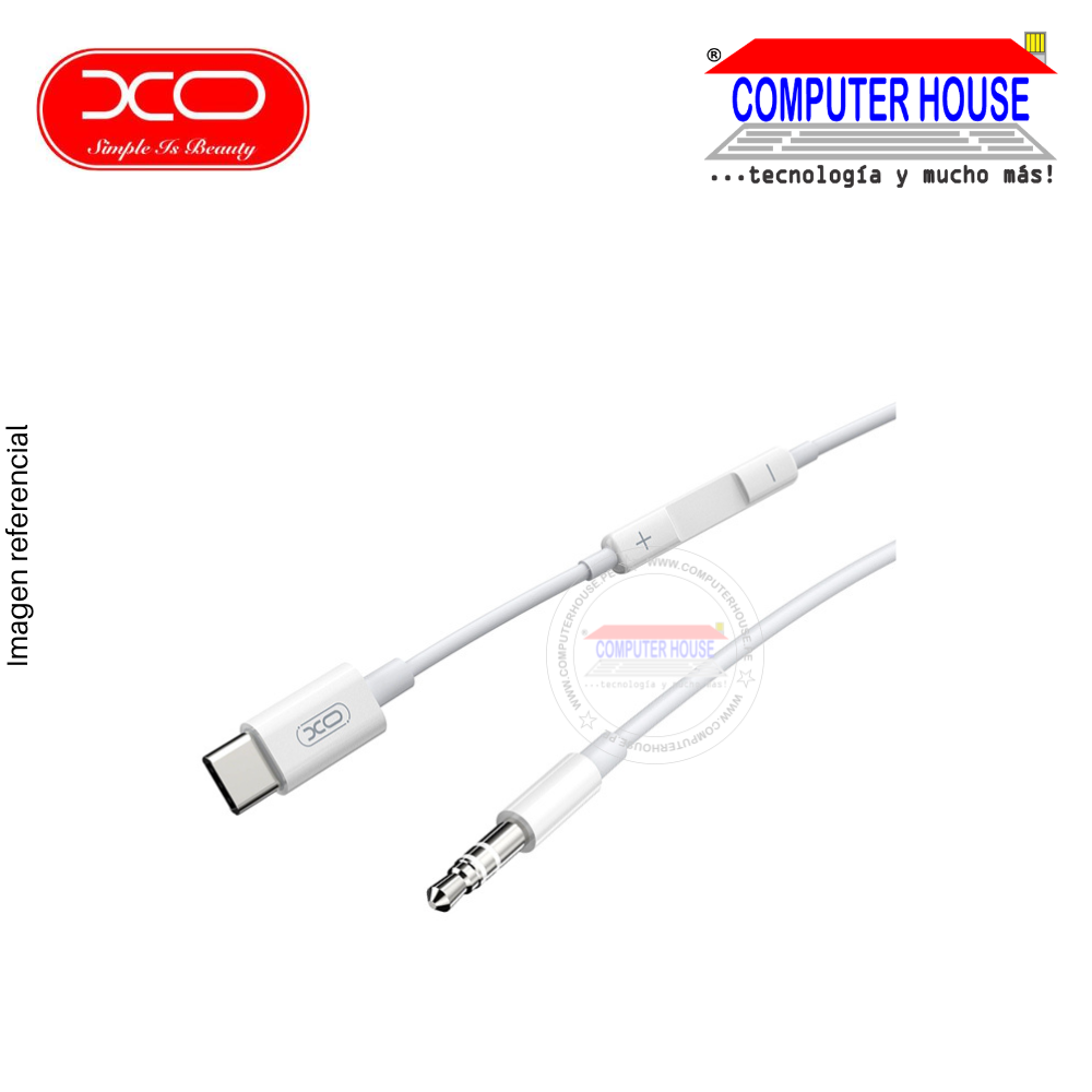 Cable de audio XO XO-NB-R192B, 1 Jack 2.5mm - 1 USB tipo C.